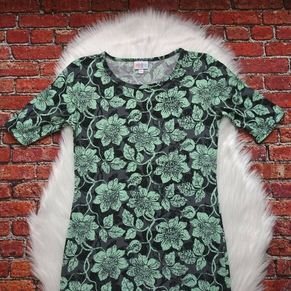 💰3/$25 Women's Julia Dress 3/4 Sleeves Stretch Floral Green XS - Picture 3 of 11